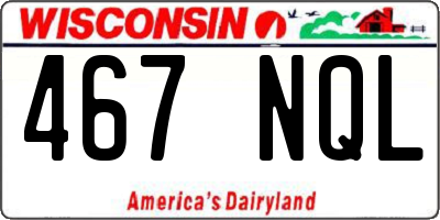 WI license plate 467NQL