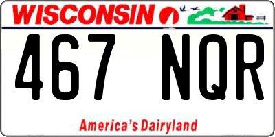 WI license plate 467NQR