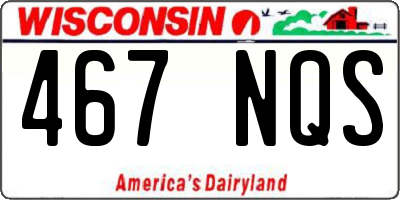 WI license plate 467NQS