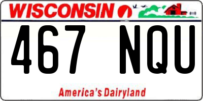 WI license plate 467NQU