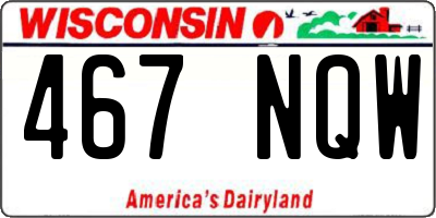 WI license plate 467NQW