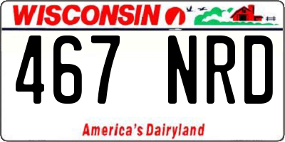 WI license plate 467NRD