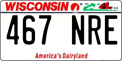 WI license plate 467NRE