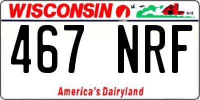 WI license plate 467NRF