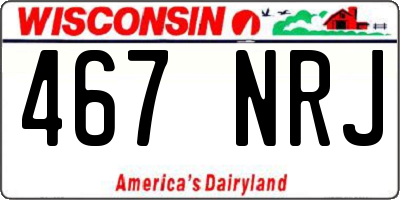 WI license plate 467NRJ