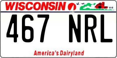 WI license plate 467NRL