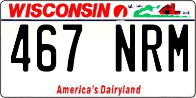 WI license plate 467NRM