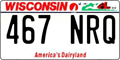 WI license plate 467NRQ