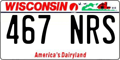 WI license plate 467NRS