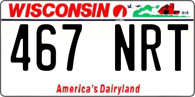 WI license plate 467NRT