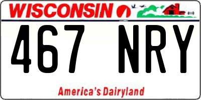 WI license plate 467NRY