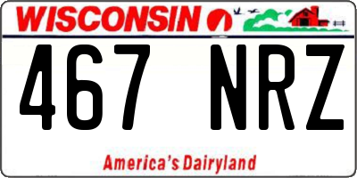 WI license plate 467NRZ