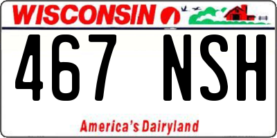 WI license plate 467NSH