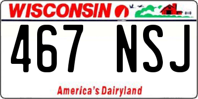 WI license plate 467NSJ