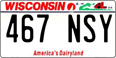 WI license plate 467NSY