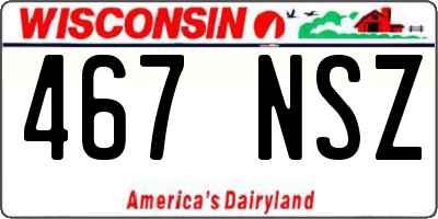 WI license plate 467NSZ