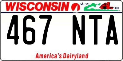 WI license plate 467NTA