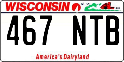 WI license plate 467NTB