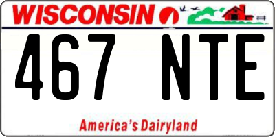 WI license plate 467NTE