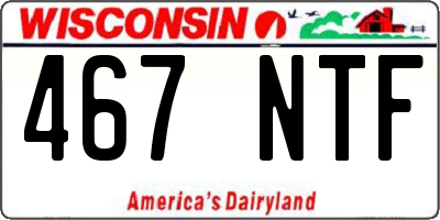 WI license plate 467NTF