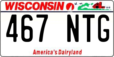 WI license plate 467NTG