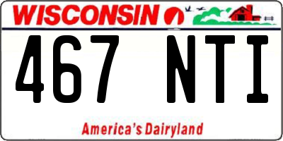 WI license plate 467NTI