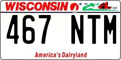 WI license plate 467NTM