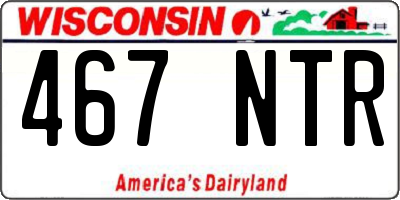WI license plate 467NTR