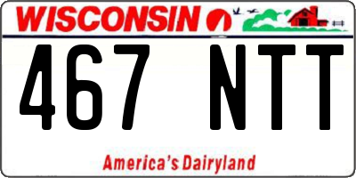 WI license plate 467NTT