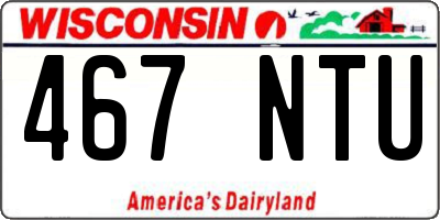 WI license plate 467NTU