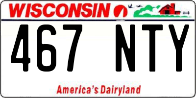 WI license plate 467NTY