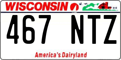 WI license plate 467NTZ