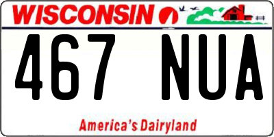 WI license plate 467NUA