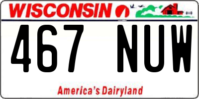 WI license plate 467NUW