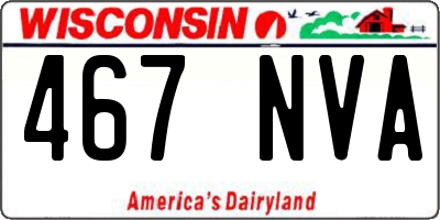 WI license plate 467NVA