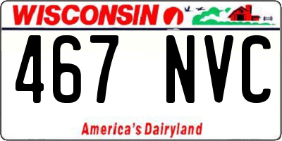 WI license plate 467NVC