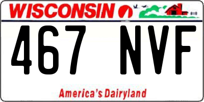 WI license plate 467NVF