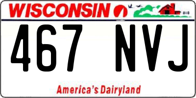 WI license plate 467NVJ