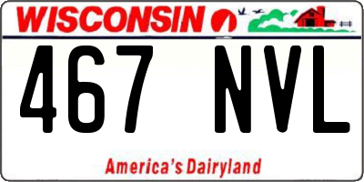 WI license plate 467NVL
