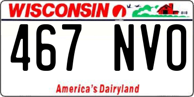 WI license plate 467NVO
