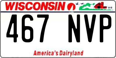 WI license plate 467NVP