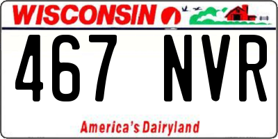 WI license plate 467NVR