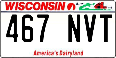 WI license plate 467NVT