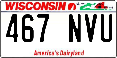 WI license plate 467NVU