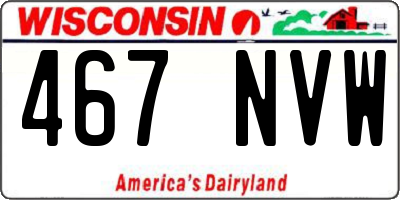 WI license plate 467NVW