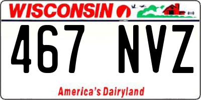 WI license plate 467NVZ