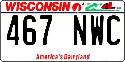 WI license plate 467NWC