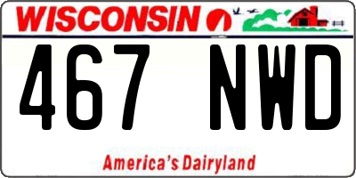 WI license plate 467NWD