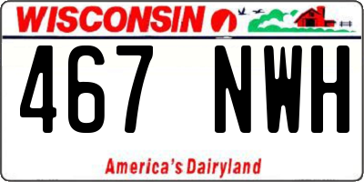 WI license plate 467NWH