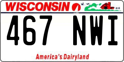 WI license plate 467NWI